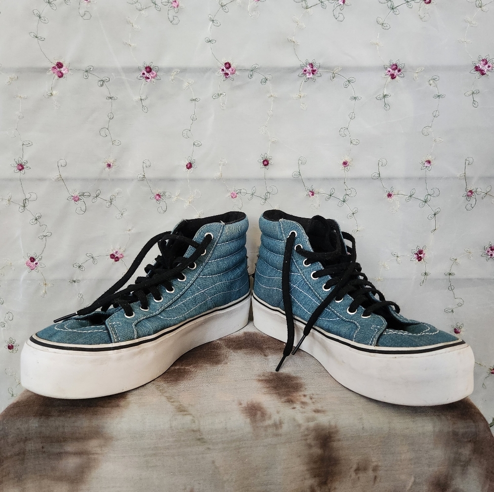 Vans Sk8-hi Denim Studded Platforms - Picture 4 of 9